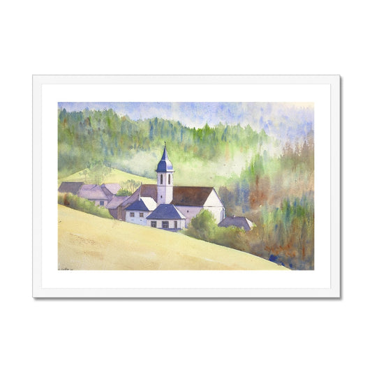 La Chapelle Saint Maurice (Watercolor) Framed Print