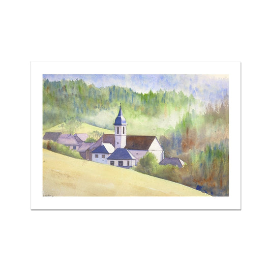 La Chapelle Saint Maurice (Watercolor) - Giclée print on watercolor paper