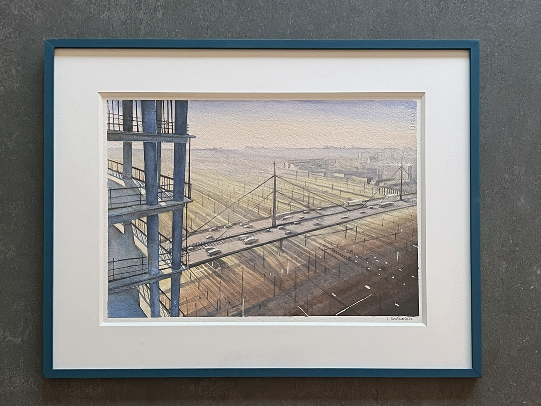 Paris Porte d'Ivry - Original Artwork (framed by a craftsman)