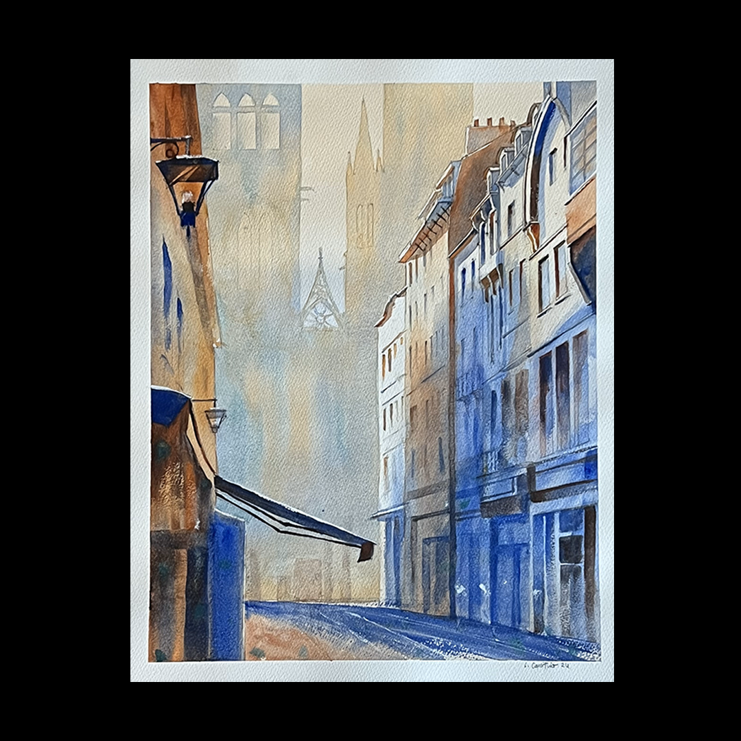 Rouen, vers la Cathédrale - Original Artwork