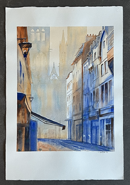 Rouen, vers la Cathédrale - Original Artwork