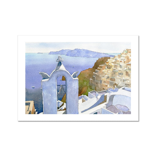 Oia, Santorini 4 - Giclée Print on watercolor paper