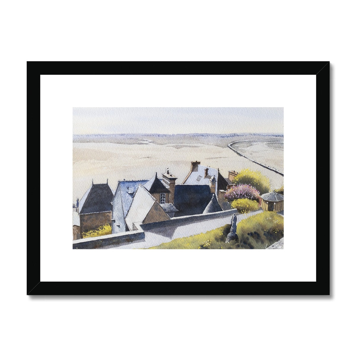 Le Mont Saint Michel 1 (watercolor) Framed & Mounted Print