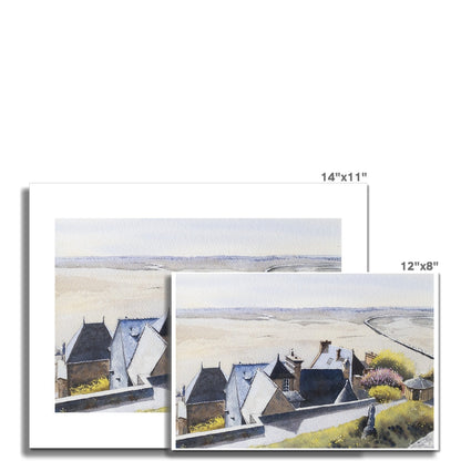 Le Mont Saint Michel 1 (watercolor) - Giclée print on watercolor paper