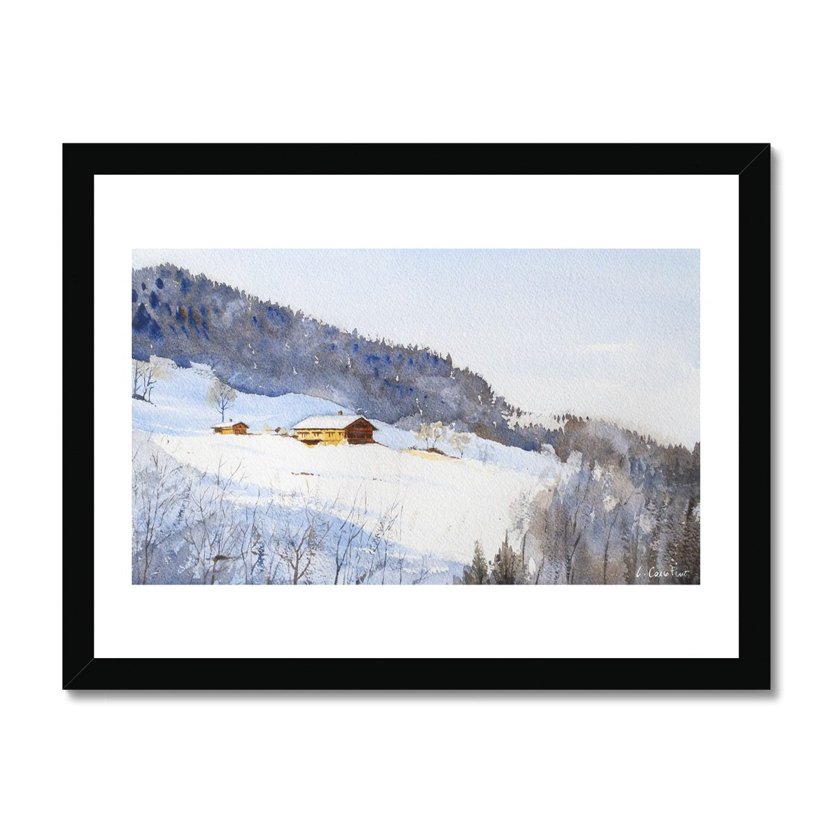 La Clusaz (Watercolor) Framed Print