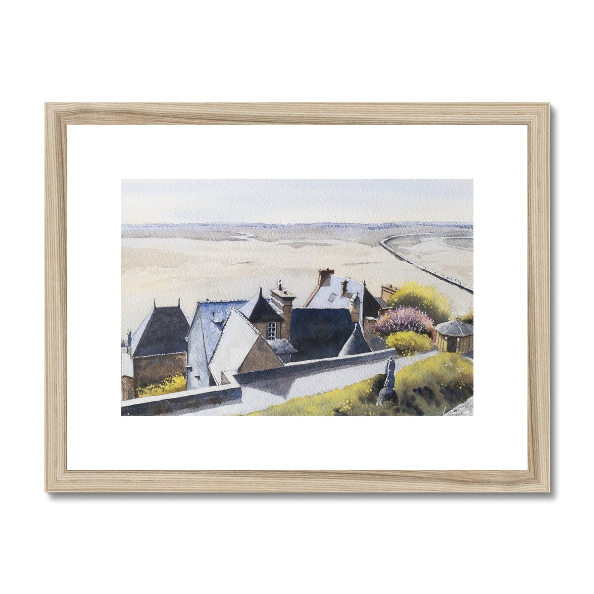 Le Mont Saint Michel 1 (watercolor) Framed & Mounted Print