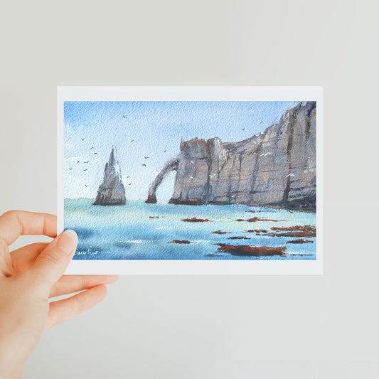 The Cliffs of Etretat (Watercolor) Postcard