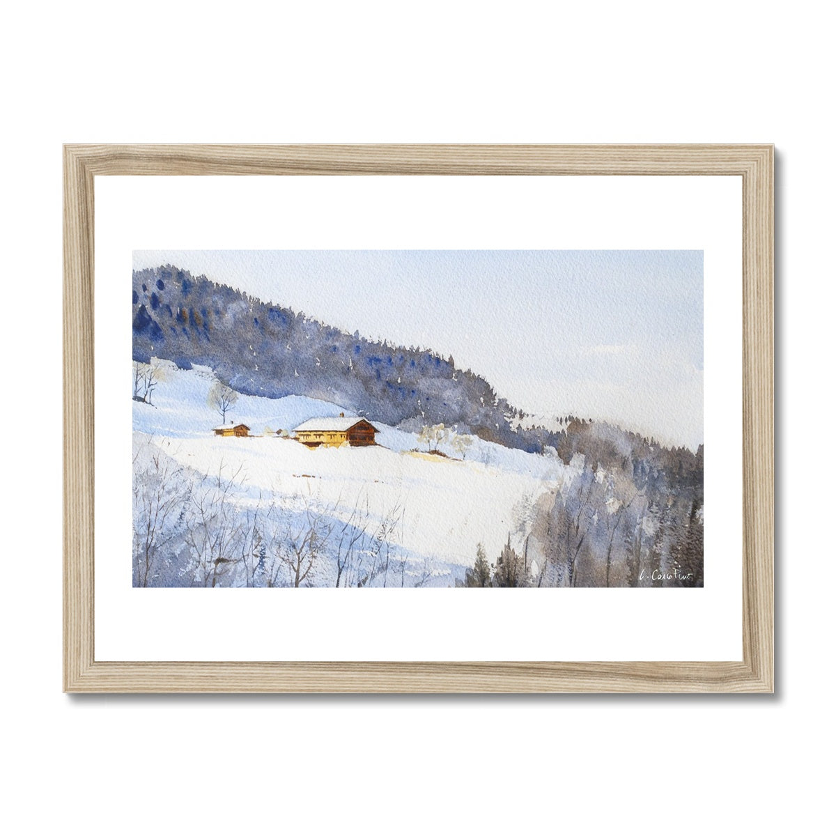 La Clusaz (Watercolor) Framed Print