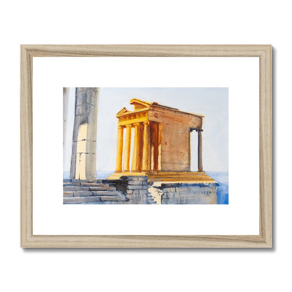 Athens, Temple of Athena Nike (watercolor) Framed & Mounted Print